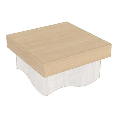 Sawcut newel post cap