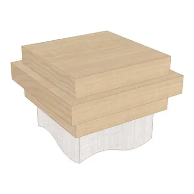 Triple stack newel post cap