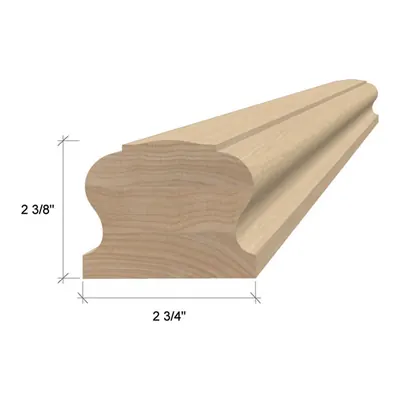 High Profile B handrail, with grooves and a cove below