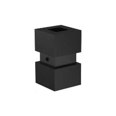 Modern collar, a black square add-on for a blank metal spindle